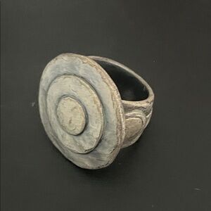 Matte-Silver Spiral Ring